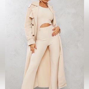 PrettyLittleThing✨ Stone Button Waist Rib Racer Jumpsuit